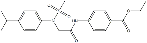 ethyl 4-({[4-isopropyl(methylsulfonyl)anilino]acetyl}amino)benzoate,,结构式