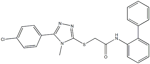 N-[1,1'-biphenyl]-2-yl-2-{[5-(4-chlorophenyl)-4-methyl-4H-1,2,4-triazol-3-yl]sulfanyl}acetamide Structure