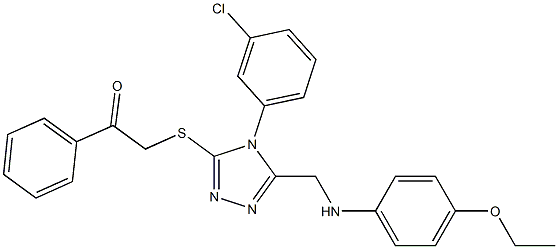 2-({4-(3-chlorophenyl)-5-[(4-ethoxyanilino)methyl]-4H-1,2,4-triazol-3-yl}sulfanyl)-1-phenylethanone