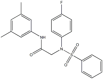  N-(3,5-dimethylphenyl)-2-[(4-fluorophenyl)(phenylsulfonyl)amino]acetamide