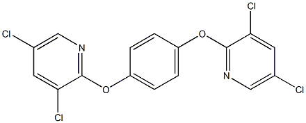 3,5-dichloro-2-{4-[(3,5-dichloro-2-pyridinyl)oxy]phenoxy}pyridine 化学構造式