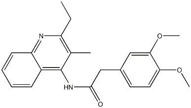 2-(3,4-dimethoxyphenyl)-N-(2-ethyl-3-methyl-4-quinolinyl)acetamide Structure