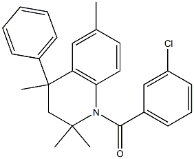 1-(3-chlorobenzoyl)-2,2,4,6-tetramethyl-4-phenyl-1,2,3,4-tetrahydroquinoline|