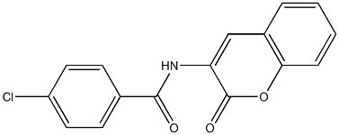 4-chloro-N-(2-oxo-2H-chromen-3-yl)benzamide Struktur