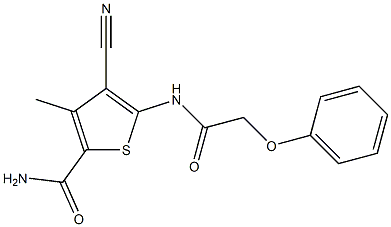 4-cyano-3-methyl-5-[(phenoxyacetyl)amino]thiophene-2-carboxamide