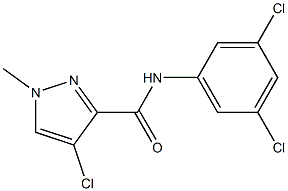 4-chloro-N-(3,5-dichlorophenyl)-1-methyl-1H-pyrazole-3-carboxamide 化学構造式