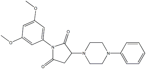  1-(3,5-dimethoxyphenyl)-3-(4-phenyl-1-piperazinyl)-2,5-pyrrolidinedione