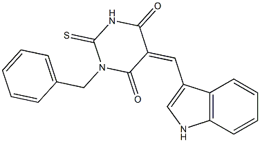  1-benzyl-5-(1H-indol-3-ylmethylene)-2-thioxodihydro-4,6(1H,5H)-pyrimidinedione