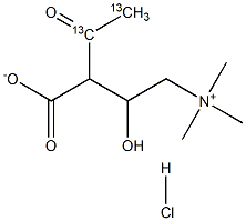 Acetyl-13C2-L-carnitine  HCl 化学構造式