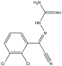 2-(2,3-dichloro phenyl)-2-(guanidiniimino) acetonitrile 化学構造式