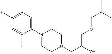 1-[4-(2,4-difluorophenyl)piperazin-1-yl]-3-(2-methylpropoxy)propan-2-ol Structure