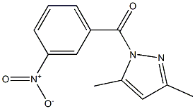 (3,5-dimethyl-1H-pyrazol-1-yl)(3-nitrophenyl)methanone Struktur