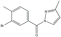 (3-bromo-4-methylphenyl)(3-methyl-1H-pyrazol-1-yl)methanone Structure