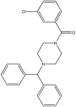 (4-benzhydryl-1-piperazinyl)(3-chlorophenyl)methanone Structure