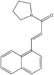(E)-3-(1-naphthyl)-1-(1-pyrrolidinyl)-2-propen-1-one Struktur