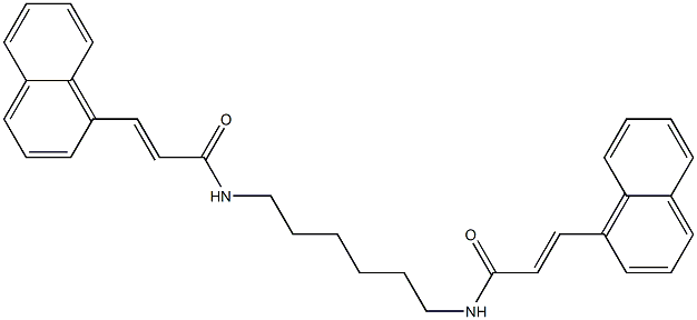 (E)-3-(1-naphthyl)-N-(6-{[(E)-3-(1-naphthyl)-2-propenoyl]amino}hexyl)-2-propenamide Struktur
