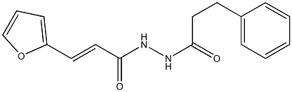 (E)-3-(2-furyl)-N'-(3-phenylpropanoyl)-2-propenohydrazide,,结构式