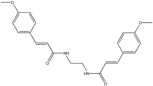 (E)-3-(4-methoxyphenyl)-N-(2-{[(E)-3-(4-methoxyphenyl)-2-propenoyl]amino}ethyl)-2-propenamide Struktur