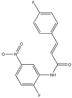 (E)-N-(2-fluoro-5-nitrophenyl)-3-(4-fluorophenyl)-2-propenamide Struktur