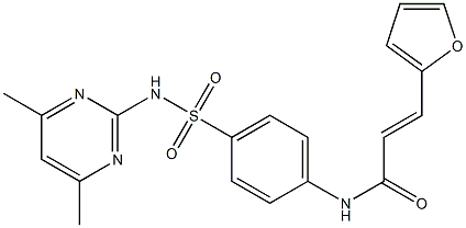 (E)-N-(4-{[(4,6-dimethyl-2-pyrimidinyl)amino]sulfonyl}phenyl)-3-(2-furyl)-2-propenamide Structure