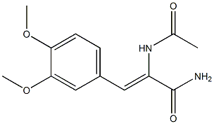 (Z)-2-(acetylamino)-3-(3,4-dimethoxyphenyl)-2-propenamide,,结构式
