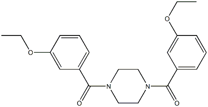 [4-(3-ethoxybenzoyl)-1-piperazinyl](3-ethoxyphenyl)methanone 化学構造式