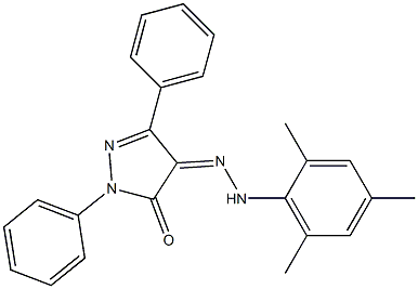 1,3-diphenyl-1H-pyrazole-4,5-dione 4-(N-mesitylhydrazone) 结构式