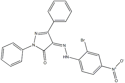  1,3-diphenyl-1H-pyrazole-4,5-dione 4-[N-(2-bromo-4-nitrophenyl)hydrazone]