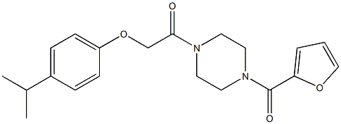 1-[4-(2-furoyl)-1-piperazinyl]-2-(4-isopropylphenoxy)-1-ethanone|