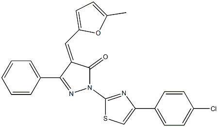 1-[4-(4-chlorophenyl)-1,3-thiazol-2-yl]-4-[(Z)-(5-methyl-2-furyl)methylidene]-3-phenyl-1H-pyrazol-5-one