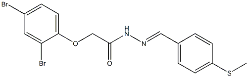 2-(2,4-dibromophenoxy)-N'-{(E)-[4-(methylsulfanyl)phenyl]methylidene}acetohydrazide Structure