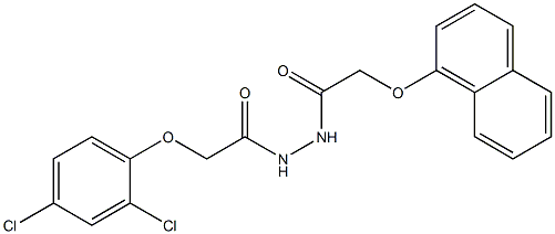 2-(2,4-dichlorophenoxy)-N'-[2-(1-naphthyloxy)acetyl]acetohydrazide Structure