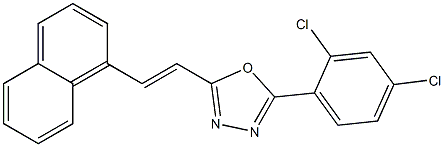 2-(2,4-dichlorophenyl)-5-[(E)-2-(1-naphthyl)ethenyl]-1,3,4-oxadiazole 化学構造式