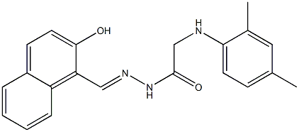 2-(2,4-dimethylanilino)-N'-[(E)-(2-hydroxy-1-naphthyl)methylidene]acetohydrazide Structure