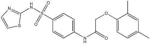 2-(2,4-dimethylphenoxy)-N-{4-[(1,3-thiazol-2-ylamino)sulfonyl]phenyl}acetamide Structure
