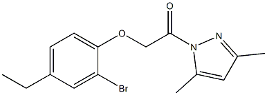 2-(2-bromo-4-ethylphenoxy)-1-(3,5-dimethyl-1H-pyrazol-1-yl)-1-ethanone|