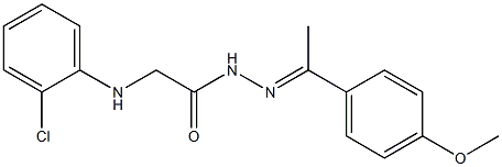 2-(2-chloroanilino)-N'-[(E)-1-(4-methoxyphenyl)ethylidene]acetohydrazide