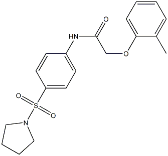 2-(2-methylphenoxy)-N-[4-(1-pyrrolidinylsulfonyl)phenyl]acetamide Structure