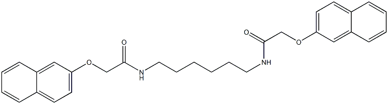 2-(2-naphthyloxy)-N-(6-{[2-(2-naphthyloxy)acetyl]amino}hexyl)acetamide 化学構造式