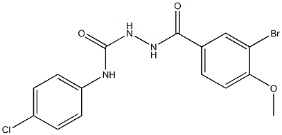 2-(3-bromo-4-methoxybenzoyl)-N-(4-chlorophenyl)-1-hydrazinecarboxamide Structure