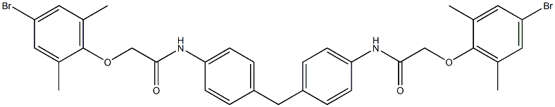 2-(4-bromo-2,6-dimethylphenoxy)-N-[4-(4-{[2-(4-bromo-2,6-dimethylphenoxy)acetyl]amino}benzyl)phenyl]acetamide Structure