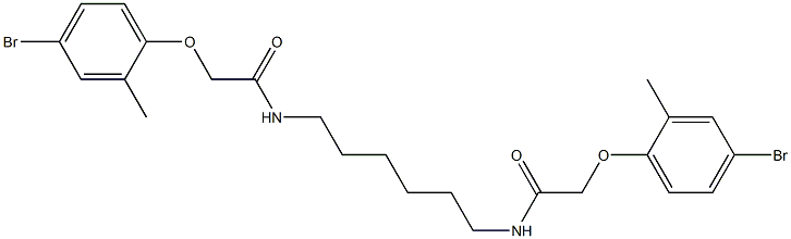 2-(4-bromo-2-methylphenoxy)-N-(6-{[2-(4-bromo-2-methylphenoxy)acetyl]amino}hexyl)acetamide Structure