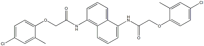 2-(4-chloro-2-methylphenoxy)-N-(5-{[2-(4-chloro-2-methylphenoxy)acetyl]amino}-1-naphthyl)acetamide Structure