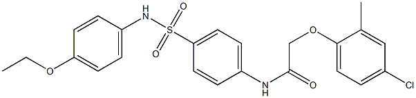 2-(4-chloro-2-methylphenoxy)-N-{4-[(4-ethoxyanilino)sulfonyl]phenyl}acetamide Struktur