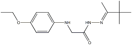 2-(4-ethoxyanilino)-N'-[(E)-1,2,2-trimethylpropylidene]acetohydrazide 结构式