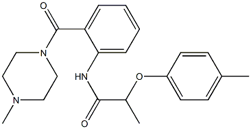 2-(4-methylphenoxy)-N-{2-[(4-methyl-1-piperazinyl)carbonyl]phenyl}propanamide Struktur