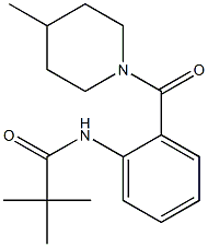 2,2-dimethyl-N-{2-[(4-methyl-1-piperidinyl)carbonyl]phenyl}propanamide 结构式