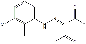 2,3,4-pentanetrione 3-[N-(3-chloro-2-methylphenyl)hydrazone] Structure