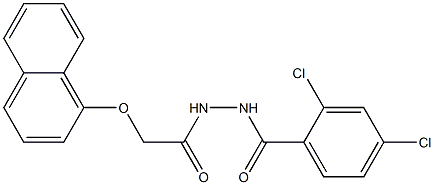 2,4-dichloro-N'-[2-(1-naphthyloxy)acetyl]benzohydrazide,,结构式