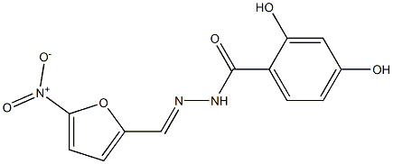 2,4-dihydroxy-N'-[(E)-(5-nitro-2-furyl)methylidene]benzohydrazide Structure